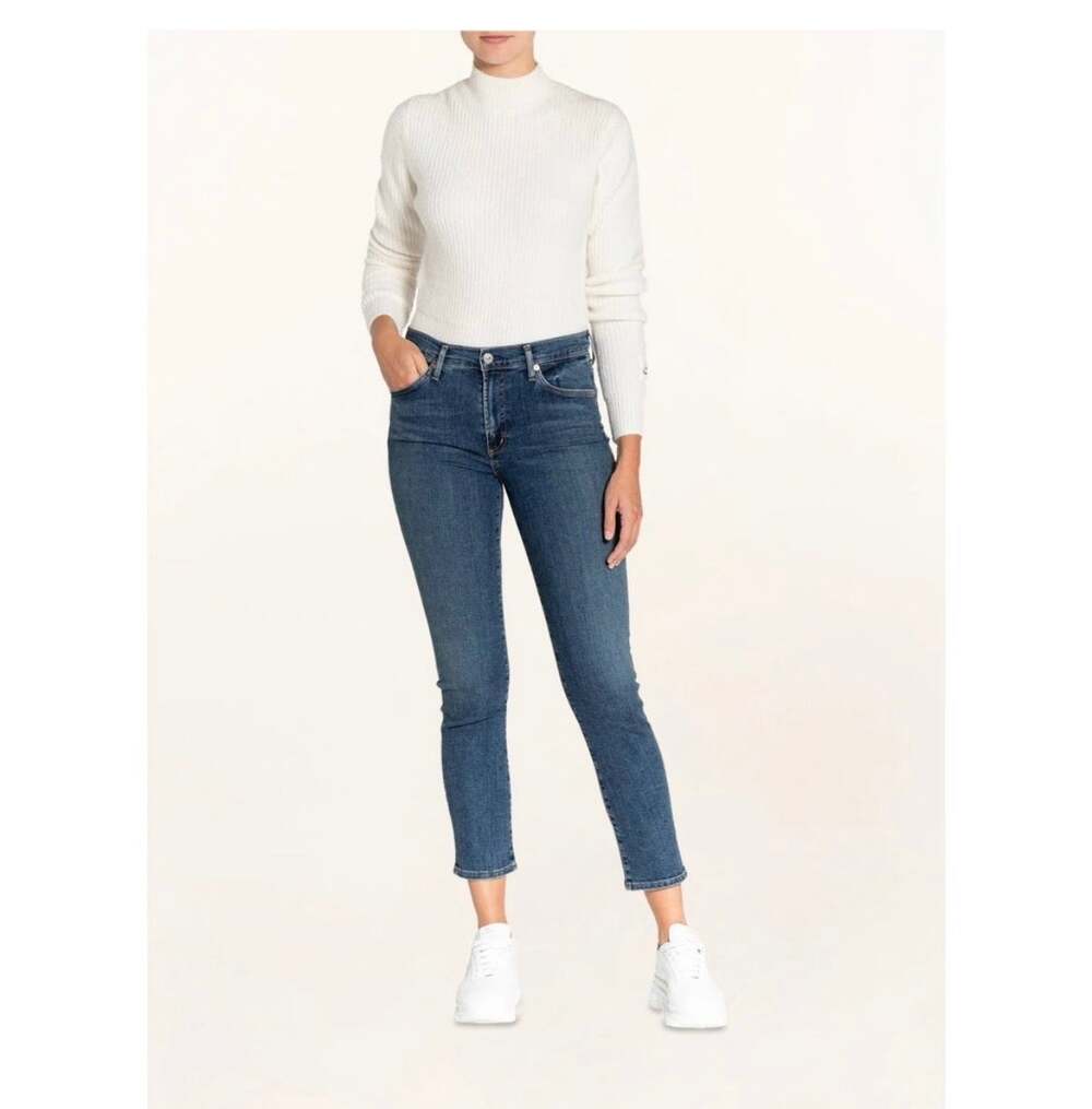 Citizens of Humanity Skyla Mid Rise Cigarette Blue Denim Jeans Size 28